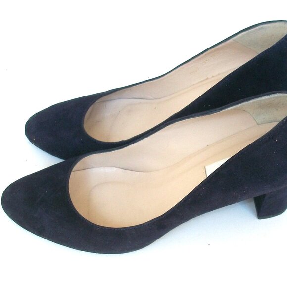 L.K.Bennett Sloane Square London Near-New-Navy Suede Classic High Heel Pumps - Picture 2 of 8